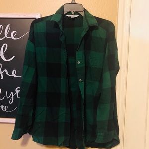 | Forest green and black flannel |